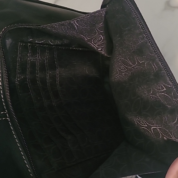 Fossil Cross Town Black Leather Slim Crossbody Messenger Bag Errands Practical - Picture 4 of 14